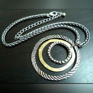 VINTAGE SIGNED CHICO'S TWO TONE 20.5" NECKLACE